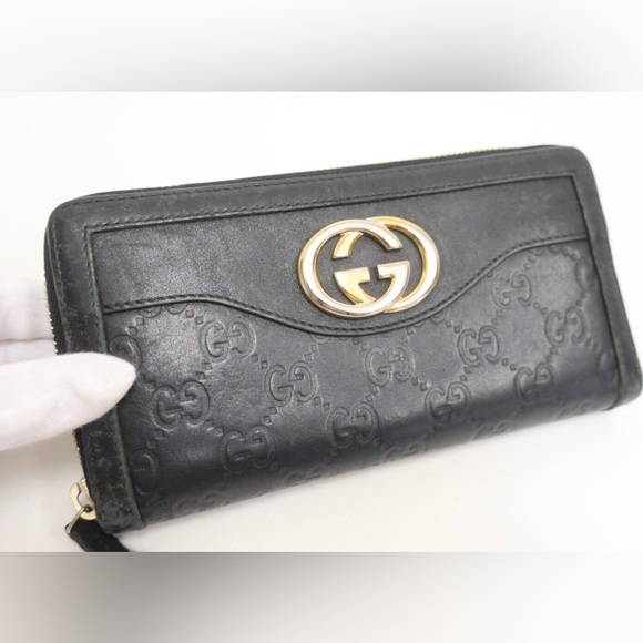 Gucci Guccissima GG Leather Zippy Big Wallet/Dust Cover included - Picture 4 of 16